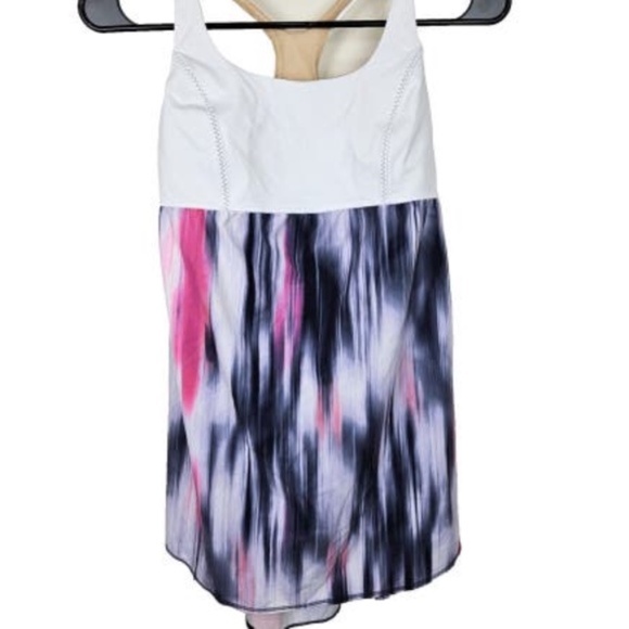 Lululemon Venus Tank Top Size 10 MIDI/WHT Mirage Deep Indigo / White Women's - Picture 1 of 3